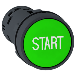 XB7NA3333 - PB – Spring Rtn, green – 2NO – WHITE “START”