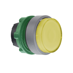 ZB5AW183C0 - Yellow projecting illum pushbutton head for integral cp grey