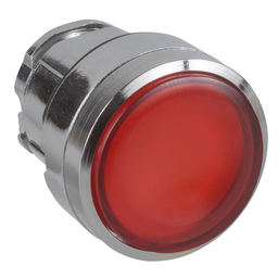 ZB4BH0483 - Red flush illuminated pushbutton head Ø22 push-push for integral LED