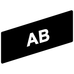 ZBY02208 - Marked legend 8 x 27 mm for legend holder 30 x 40 mm – AB