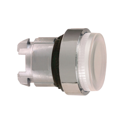 ZB4BW11S - White projecting illuminated pushbutton head Ø22 spring return for BA9s bulb