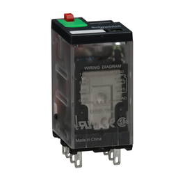 792XBXM4L-110D - Power relay, Legacy, DPDT, 12A, 110 VDC, cover with locking push button and LED