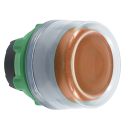 ZB5AW553C0 - Orange illumiated pushbutton head for integral LED boot cp grey