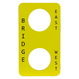9001SKN209 - PENDANT STATION LEGEND PLATE 30MM SKYP