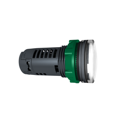 XB5EVM1 - Monolithic pilot light, plastic, white, Ø22 plain lens with integral 230…240 V AC