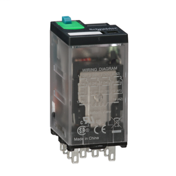 792XDX3M4L-110D - Power relay, Legacy, 4PDT, 3A, 110 VDC, cover with locking push button and LED