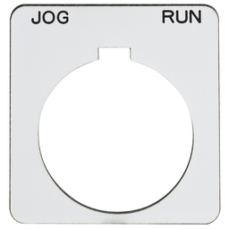 9001KN242WP - Push button legend plate 30mm t-k