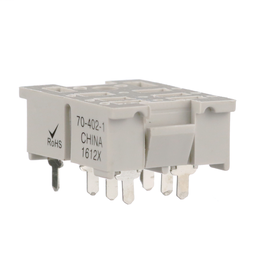 70-402-1 - Socket, Legacy general purpose relay accessory, DPDT, 10A, 300 V, 8 pins, pins for printed circuit board, 782 series