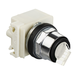 9001K43J1W - Selector switch Ø 30 – 3 positions – maintained – incandescent