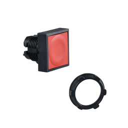 ZB5CH04 - Red square flush pushbutton head Ø22 push-push unmarked