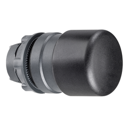 ZB5AC24 - Black Ø30 mushroom pushbutton head Ø22 spring return