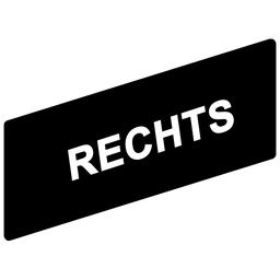 ZBY02209 - Marked legend 8 x 27 mm for legend holder 30 x 40 mm – RECHTS