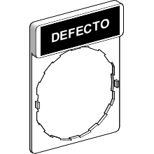 ZBY2434 - Legend holder 30 x 40 mm with legend 8 x 27 mm with marking DEFECTO