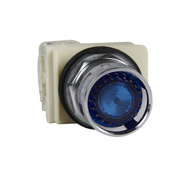 9001K3L38LH13 - Blue illuminated pushbutton Ø 30 – flush spring return – 120V – 1OC