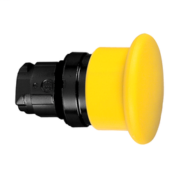 ZB4BC57 - Yellow Ø40 mushroom pushbutton head Ø22 spring return