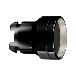 ZB4BA267 - Black recessed pushbutton head Ø22 spring return unmarked
