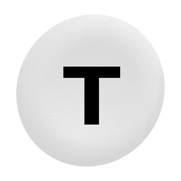 ZBAF145 - White plain cap T test for flush mounted push button