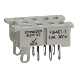 70-401-1 - Socket, Legacy general purpose relay accessory, DPDT, 10A, 300 V, 8 pins, solder terminal, 782 series