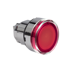 ZB4BW34S - Red flush illuminated pushbutton head Ø22 spring return for BA9s bulb