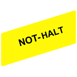 ZBY022420001 - Marked legend 8 x 27 mm for legend holder 30 x 40 mm – NOT-HALT
