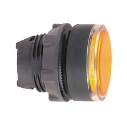 ZB5AA58 - Yellow flush pushbutton head Ø22 spring return unmarked