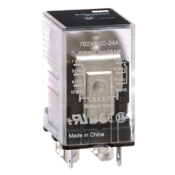782XBXC-24A - Power relay, Legacy, 15A, DPDT, 24 VAC, clear cover