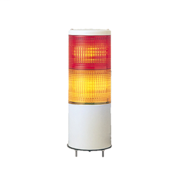 XVC4B2K - Monolithic tower light, red-orange, 40mm, base mounting, steady, without buzzer, IP54, 24 V AC DC