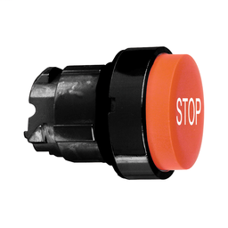 ZB4BL4347 - Red projecting pushbutton head Ø22 spring return “STOP”
