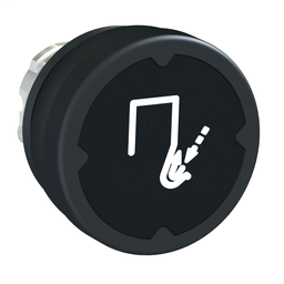 ZB4BC28056RA - Pushbutton head for harsh environment – black – with marking-legend rotated 90°