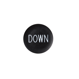 ZBA344 - Black cap marked down for circular pushbutton Ø22