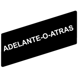ZBY02484 - Marked legend 8 x 27 mm for legend holder 30 x 40 mm – ADELANTE-O-ATRAS