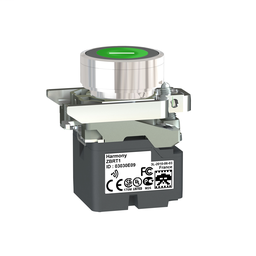ZB4RTA331 - Transmitter – Ø22 mm metal head – white I on green background cap