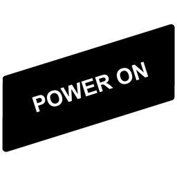 ZBY02326 - Marked legend 8 x 27 mm for legend holder 30 x 40 mm – POWER ON