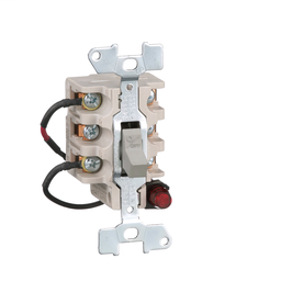 2510KO2C - Switch, manual, 30A, 3 pole, 10 HP at 575 VAC, three phase, toggle operated, red 440/600 VAC indicator, open style
