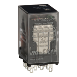 792XDXC-24A - Power relay, Legacy, 4PDT, 6A, 24 VAC, clear cover