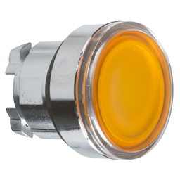 ZB4BW353 - Orange flush illuminated pushbutton head Ø22 spring return for integral LED