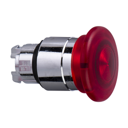 ZB4BW443 - Red Ø40 illum mushroom pushbutton head Ø22 spring return for integral LED