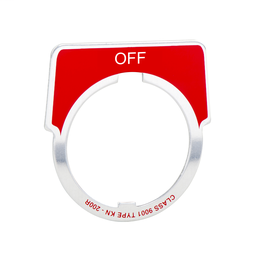 9001KN204F - PUSH BUTTON LEGEND PLATE 30MM T-K
