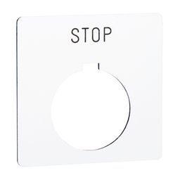 9001KN102WP - PUSHBUTTON LEGEND PLATE 30MM TYPE K