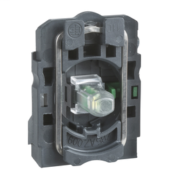 ZB5AW0G52 - Orange light block with body/fixing collar with integral LED 110…120V 1NC