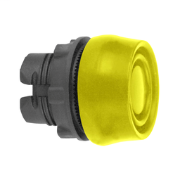 ZB5AP5S - Yellow flush pushbutton head Ø22 spring return unmarked