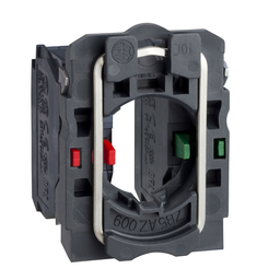 ZB5AZ106 - Single contact block with body/fixing collar 1NO+1NC screw clamp terminal