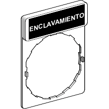 ZBY2431 - Legend holder 30 x 40 mm with legend 8 x 27 mm with marking ENCLAVAMIENTO