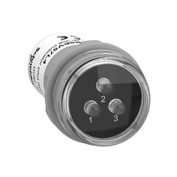 XB5EV57L4 - Pilot light 3 phases voltage, indicator with 3 LED, white, 400 V AC