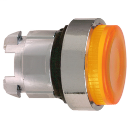 ZB4BW15S - Orange projecting illuminated pushbutton head Ø22 spring return for BA9s bulb