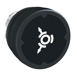 ZB4BC28042RA - Pushbutton head for harsh environment – black – with marking-legend rotated 90°