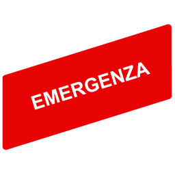 ZBY02630 - Marked legend 8 x 27 mm for legend holder 30 x 40 mm – EMERGENZA