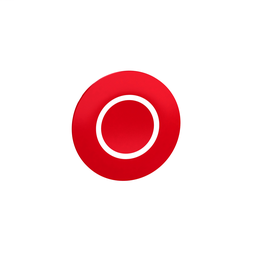 ZBA7432 - Red cap marked O for rectangular multiple-headed pushbutton Ø22