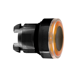 ZB4BW9537 - Orange flush illuminated pushbutton head Ø22 spring return for integral LED