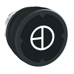 ZB4BC28022RA - Pushbutton head for harsh environment – black – with marking-legend rotated 90°